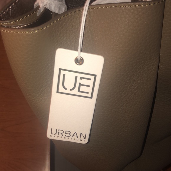 URBAN Tote bag BNWTags Olive green with a zippered middle section. BLOOMINGDALES - Picture 3 of 6